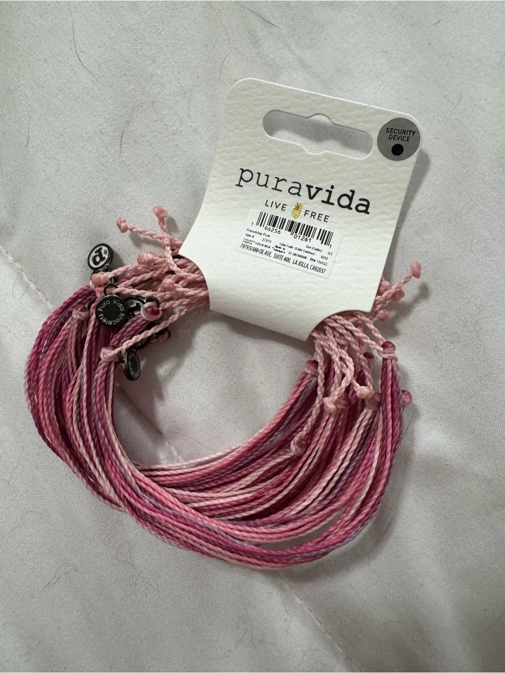 PuraVida Pink Ombre String Bracelet Set 10pack